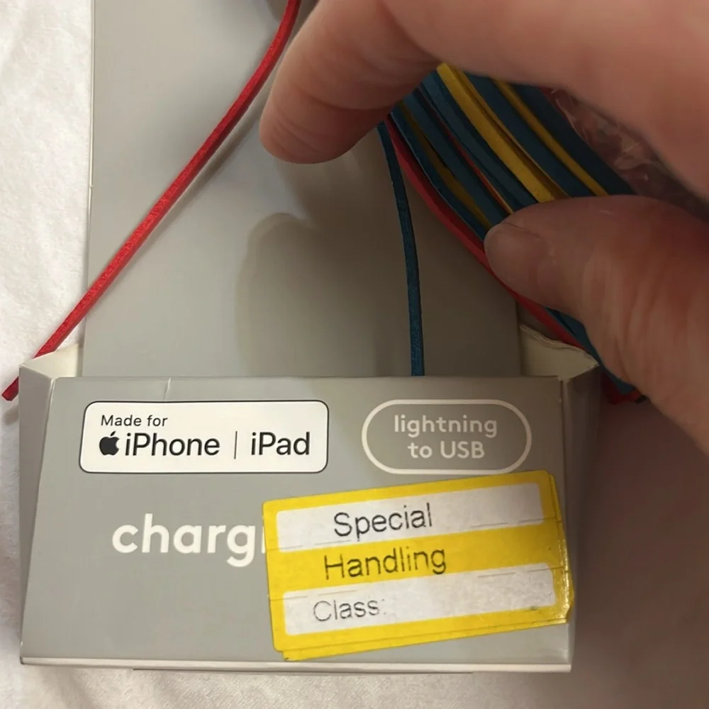 NWT NIB heyday tassel cable keychain: lightning to usb cable iPhone/iPad